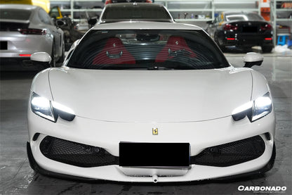 Carbonado AF Style Dry Carbon Fiber Front Lip Splitter | 2022-UP Ferrari 296 GTB
