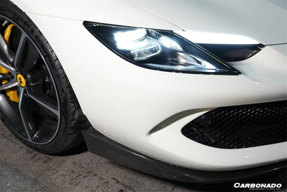 Carbonado AF Style Dry Carbon Fiber Front Lip Splitter | 2022-UP Ferrari 296 GTB