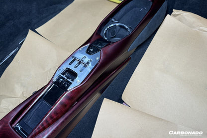 Carbonado 2022-UP Ferrari 296 GTB & GTS OE Style Dry Carbon Fiber center control surround panel Front end