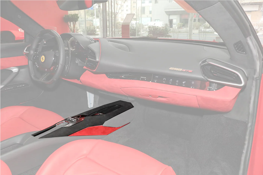 DarwinPRO 2022-UP Ferrari 296 GTB GTS (Type F171) OE Style Dry Carbon Fiber Center Control Surround Panel Front End