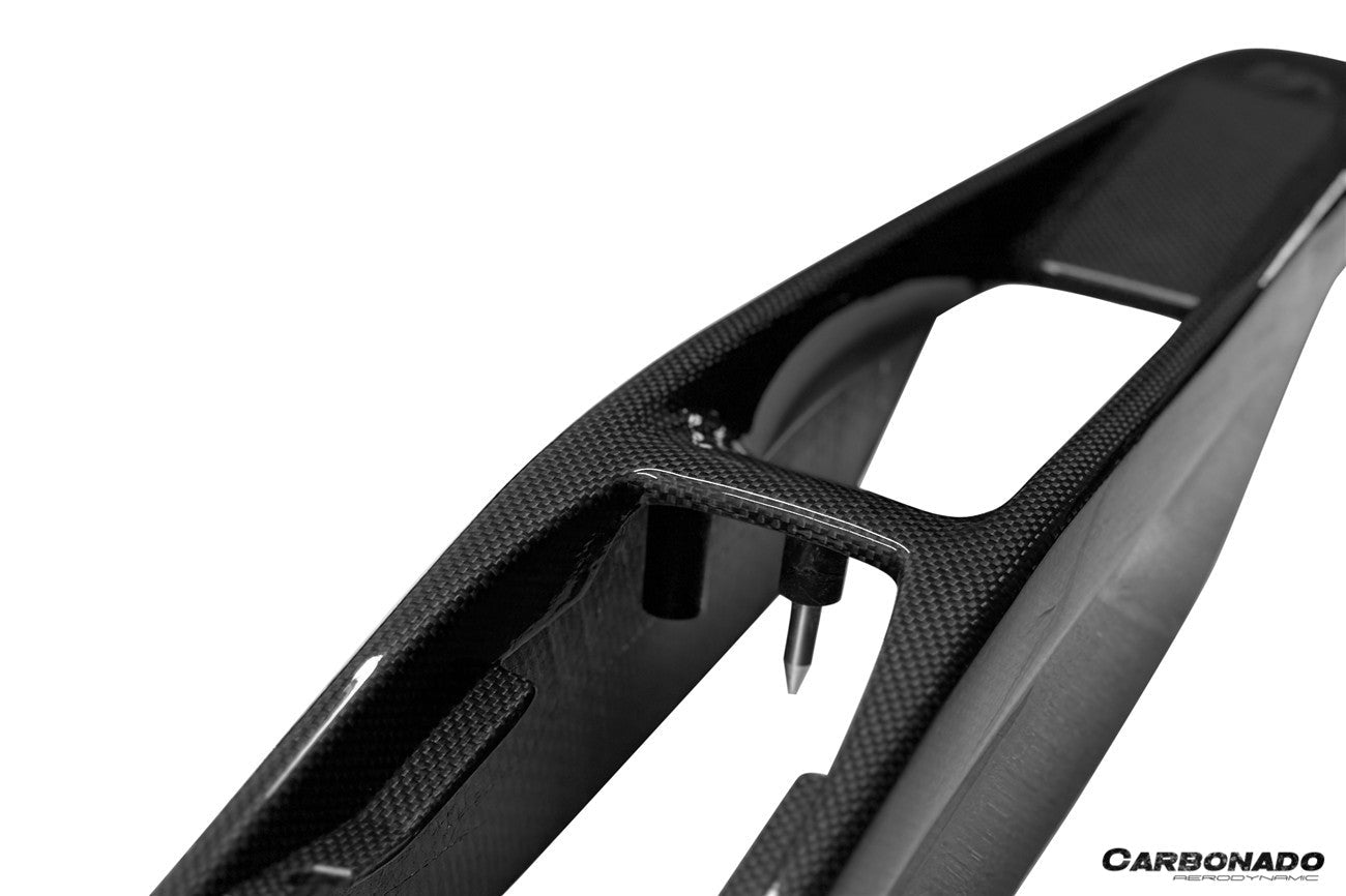 Carbonado OE Style Dry Carbon Fiber Center Control Surround Panel Rear End | 2022-UP Ferrari 296 GTB GTS