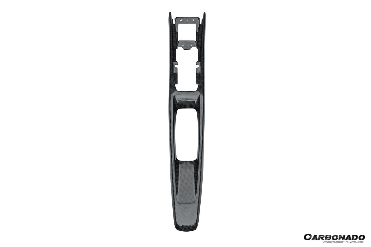 Carbonado OE Style Dry Carbon Fiber Center Control Surround Panel Rear End | 2022-UP Ferrari 296 GTB GTS