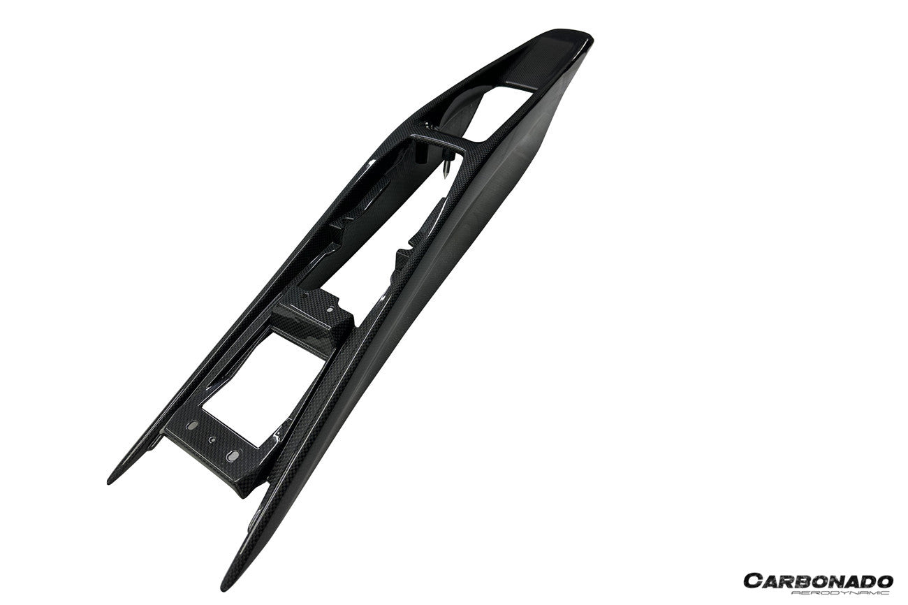 Carbonado OE Style Dry Carbon Fiber Center Control Surround Panel Rear End | 2022-UP Ferrari 296 GTB GTS