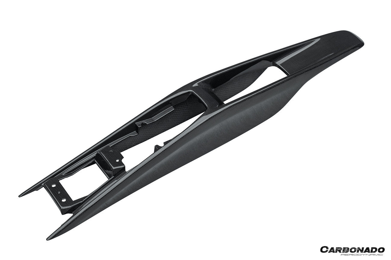 Carbonado OE Style Dry Carbon Fiber Center Control Surround Panel Rear End | 2022-UP Ferrari 296 GTB GTS
