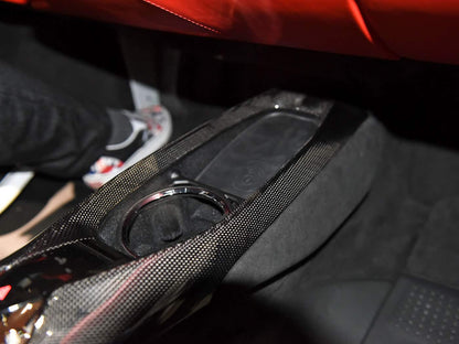 Carbonado 2022-UP Ferrari 296 GTB & GTS OE Style Dry Carbon Fiber center control surround panel Front end