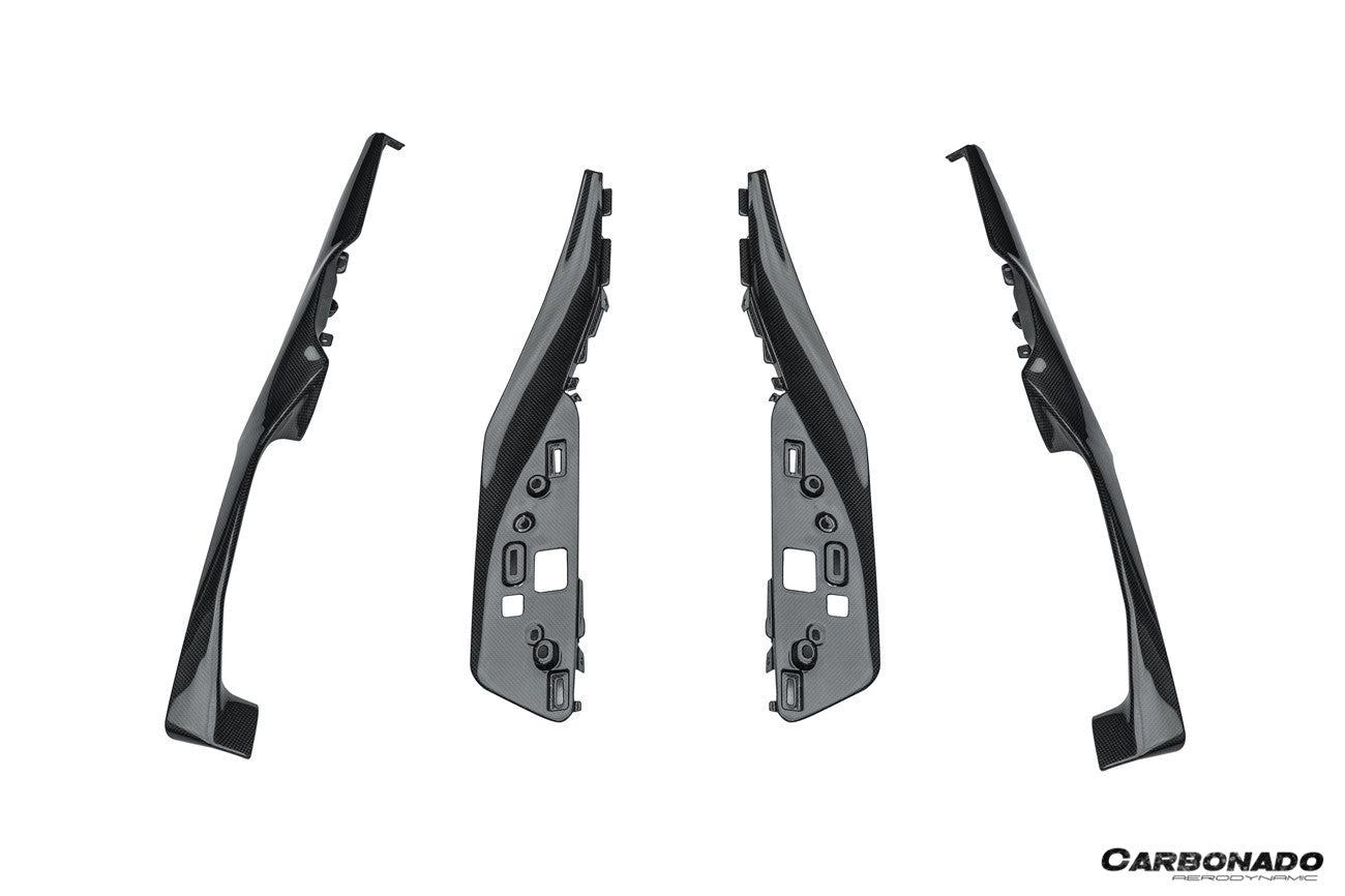 Carbonado 2022-UP Ferrari 296 GTB & GTS OE Style Dry Carbon Fiber center control surround panel Front end