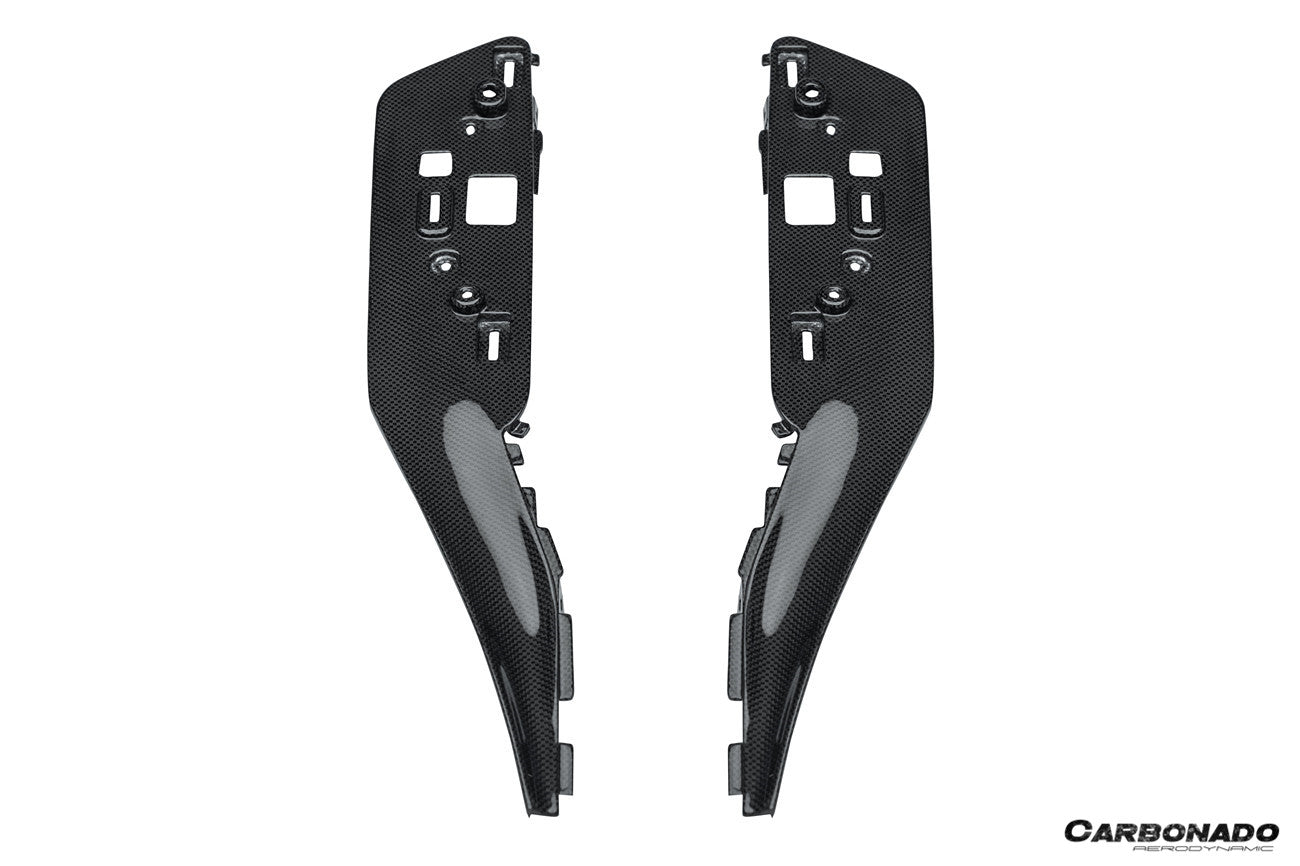 Carbonado 2022-UP Ferrari 296 GTB & GTS OE Style Dry Carbon Fiber center control surround panel Front end
