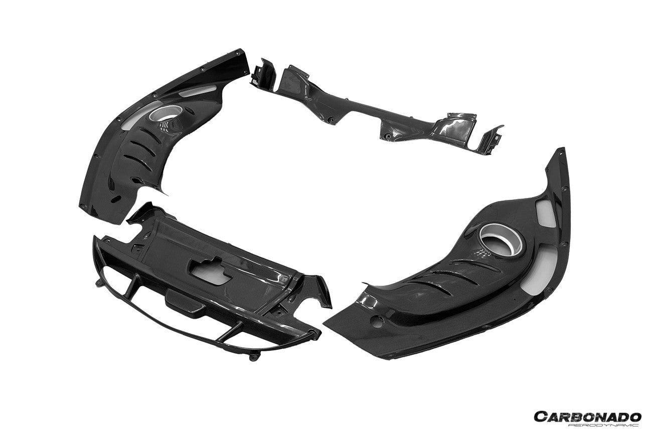 Carbonado OE Style Dry Carbon Fiber Engine Bay Panel Replacement Kits | 2022-UP Ferrari 296 GTB