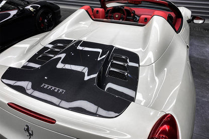 Carbonado 2010-2015 Ferrari 458 Spider Style Double Carbon Fiber Engien Hood Trunk