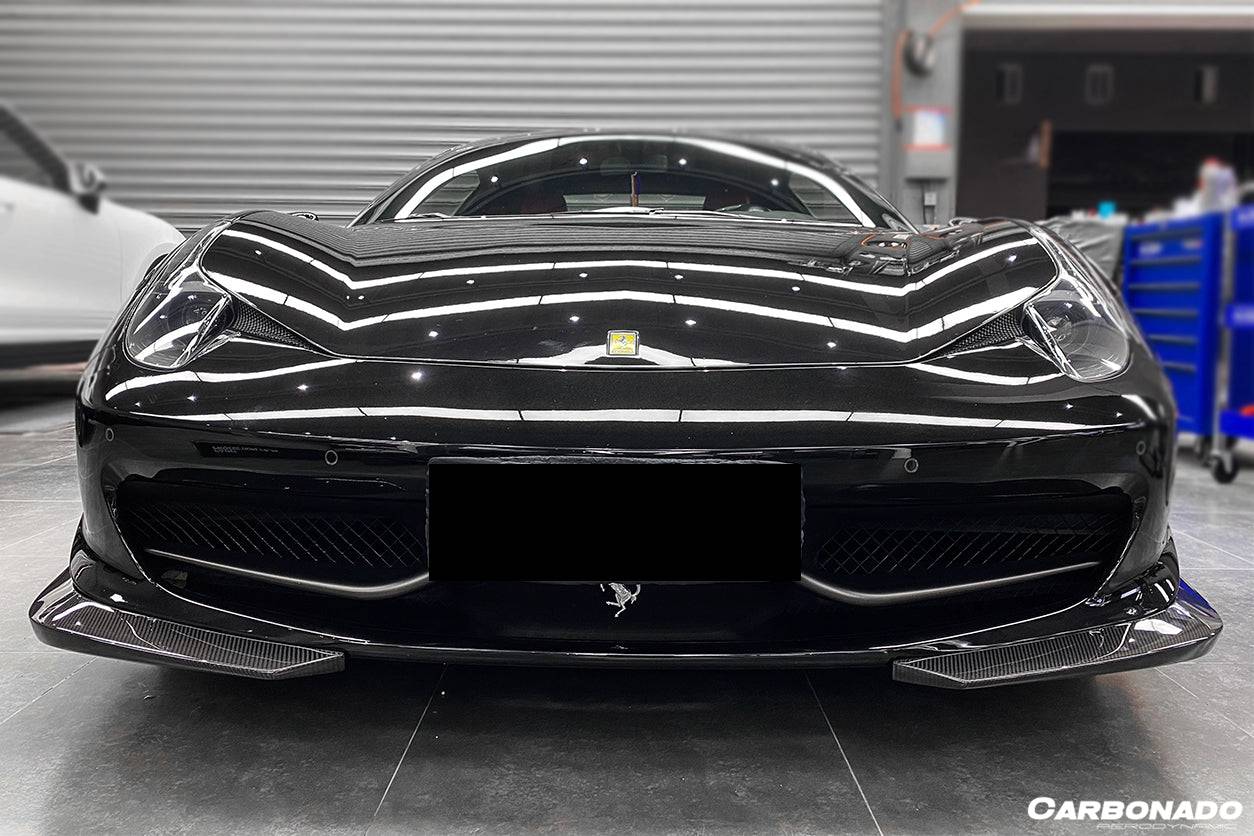 Carbonado 2010-2015 Ferrari F458 Coupe & Spider AP Style Carbon Fiber Front Lip