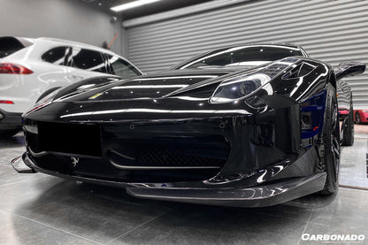 DarwinPRO AP Style Carbon Fiber Front Lip | 2010-2015 Ferrari 458 Coupe & Spider