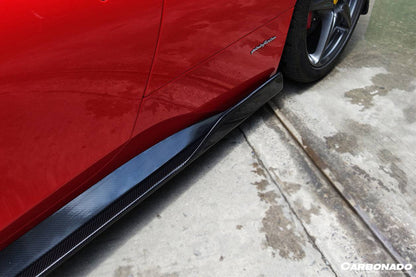 Carbonado 2010-2015 Ferrari 458 Coupe Spider AV Style Carbon Fiber Side Skirts Under Board