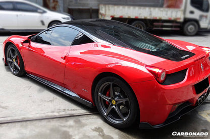 Carbonado 2010-2015 Ferrari 458 Coupe Spider AV Style Carbon Fiber Side Skirts Under Board