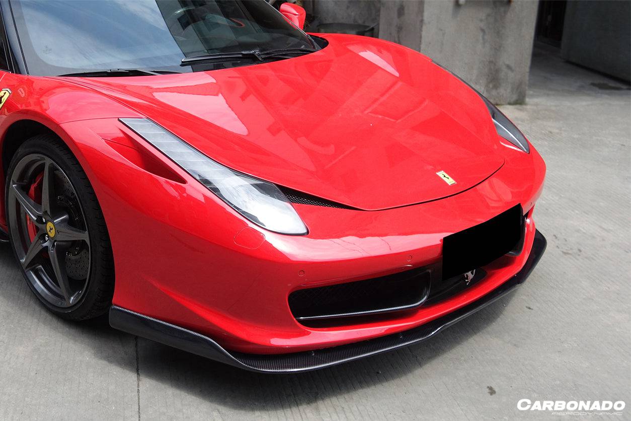 Carbonado 2010-2015 Ferrari 458 Coupe Spider AV Style Carbon Fiber Full Lip Body Kit