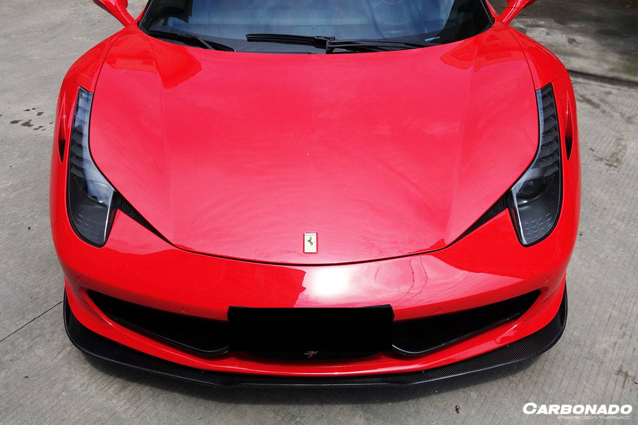 Carbonado 2010-2015 Ferrari 458 Coupe Spider AV Style Carbon Fiber Front Lip