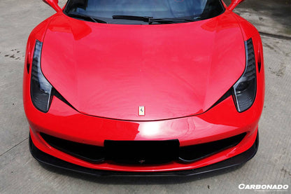 Carbonado 2010-2015 Ferrari 458 Coupe Spider AV Style Carbon Fiber Front Lip
