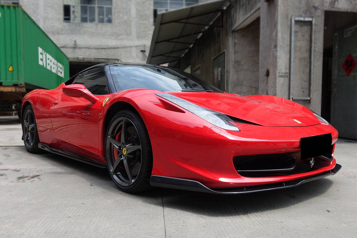 Carbonado 2010-2015 Ferrari 458 Coupe Spider AV Style Carbon Fiber Side Skirts Under Board
