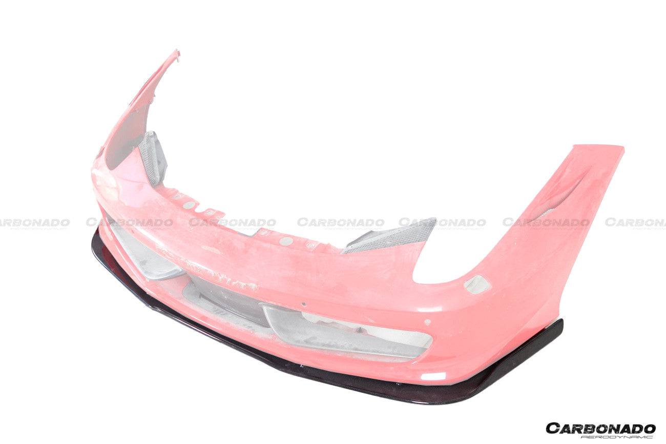 Carbonado 2010-2015 Ferrari 458 Coupe Spider AV Style Carbon Fiber Front Lip