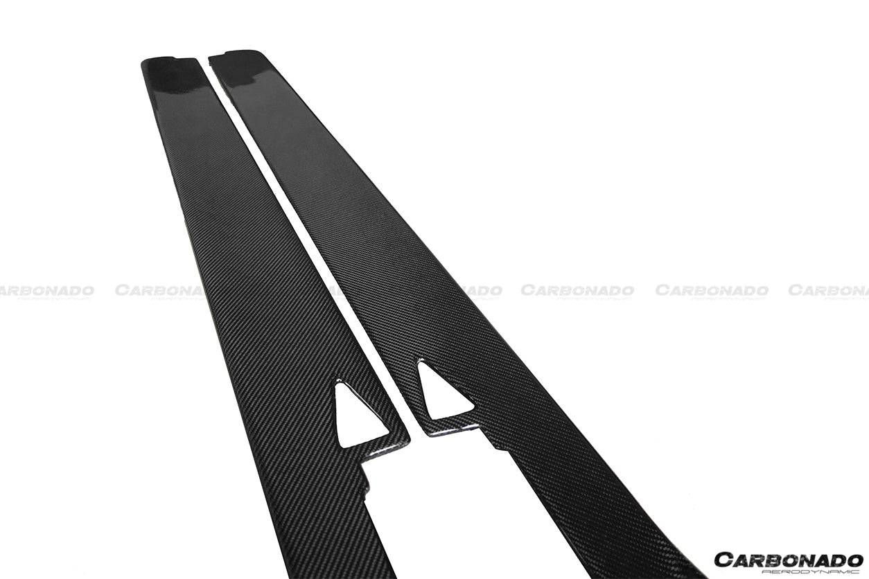 Carbonado 2010-2015 Ferrari 458 Coupe Spider AV Style Carbon Fiber Side Skirts Under Board