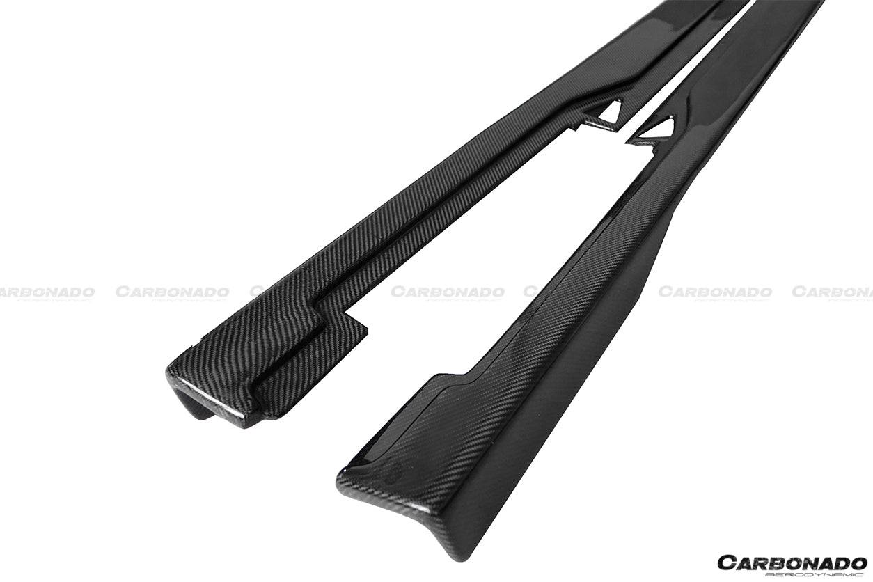 Carbonado 2010-2015 Ferrari 458 Coupe Spider AV Style Carbon Fiber Side Skirts Under Board