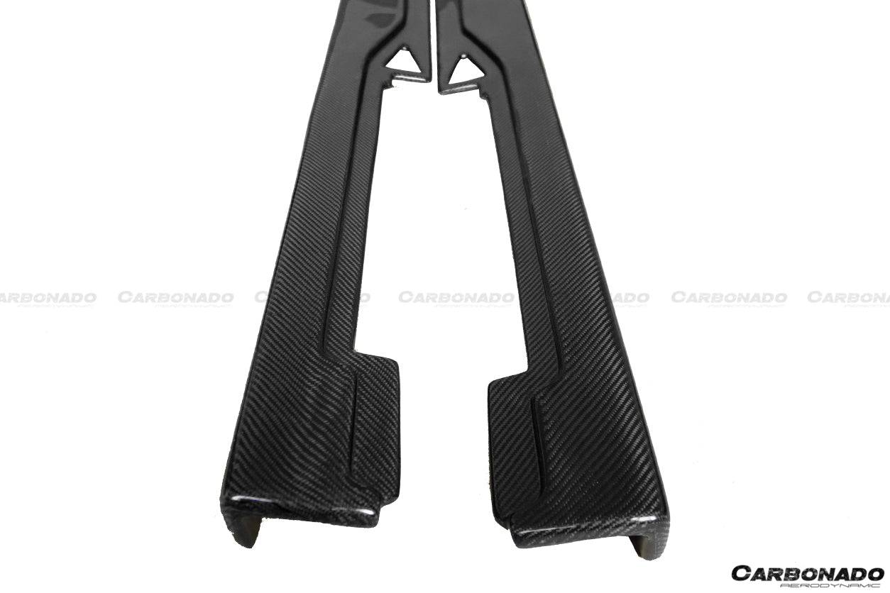 Carbonado 2010-2015 Ferrari 458 Coupe Spider AV Style Carbon Fiber Side Skirts Under Board