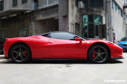 Carbonado 2010-2015 Ferrari 458 Coupe Spider AV Style Carbon Fiber Side Skirts Under Board