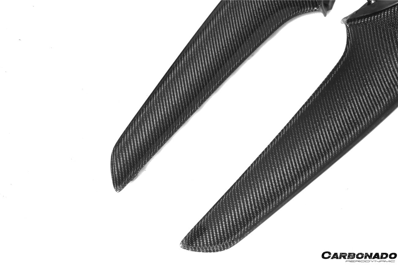 Carbonado 2010-2015 Ferrari 458 Coupe Spider OE estilo fibra de carbono parachoques delantero Canards