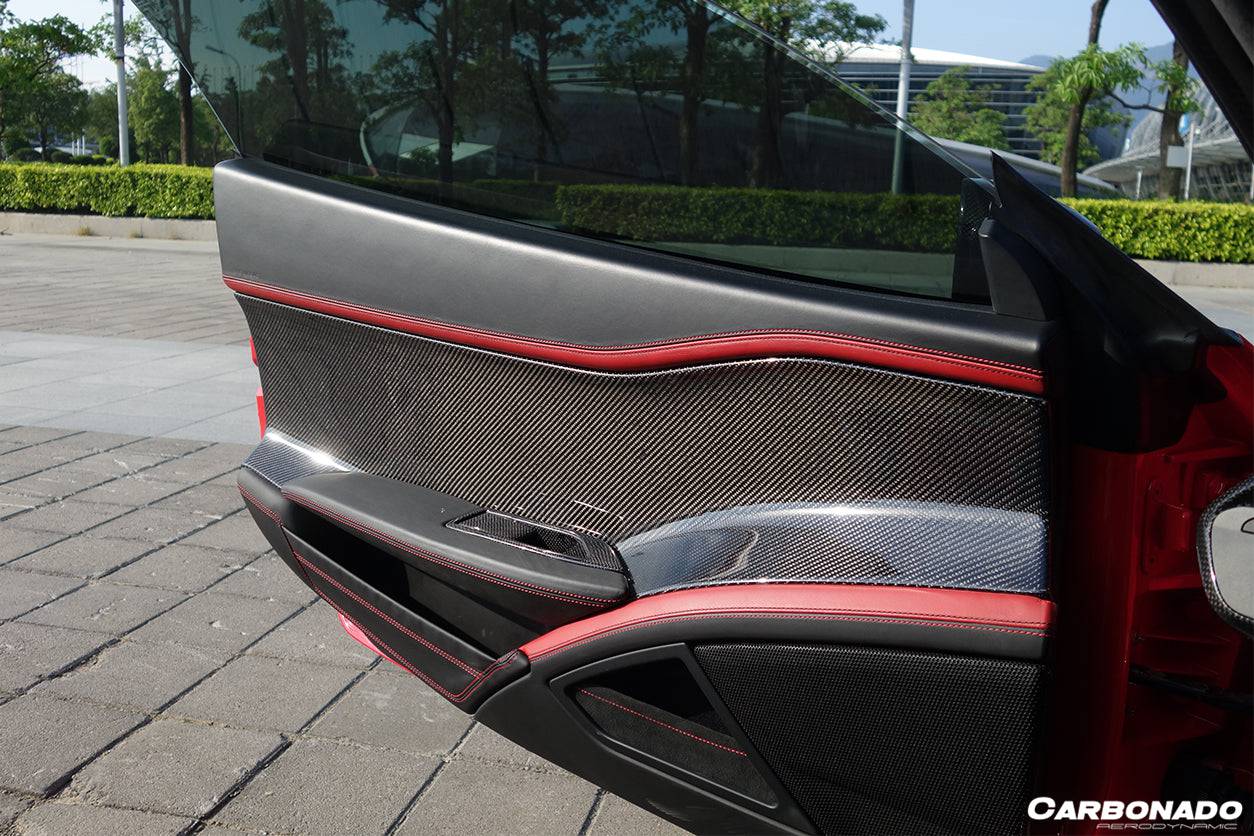 Carbonado 2010-2015 Ferrari 458 Coupe Spider OE Style Carbon Fiber Door Panel Interior