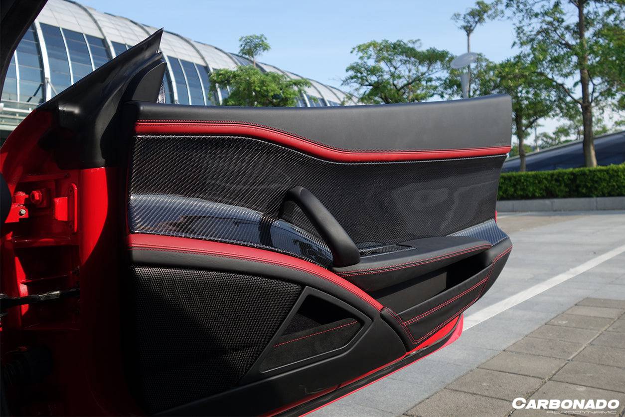 Carbonado 2010-2015 Ferrari 458 Coupe Spider OE Style Carbon Fiber Door Panel Interior