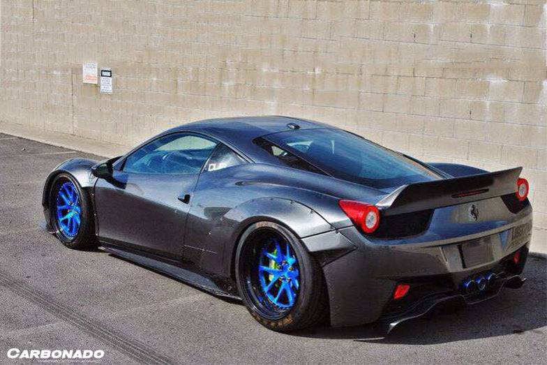 Carbonado 2010-2015 Ferrari 458 Coupe Spider DE estilo guardabarros ancho