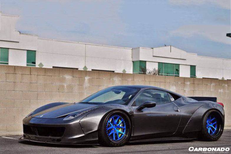 Carbonado 2010-2015 Ferrari 458 Coupe Spider DE Style Front Bumper with Lip