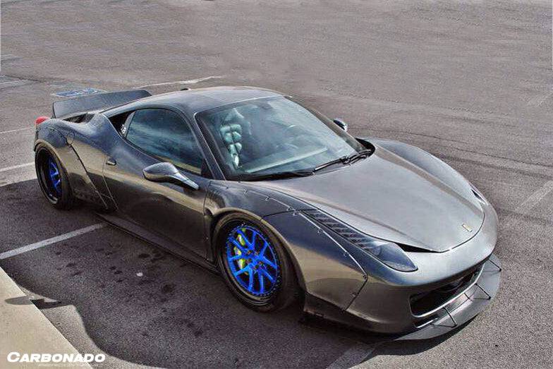 Carbonado 2010-2015 Ferrari 458 Coupe Spider DE Style Front Bumper with Lip