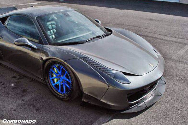 Carbonado 2010-2015 Ferrari 458 Coupe Spider DE Style Front Bumper with Lip