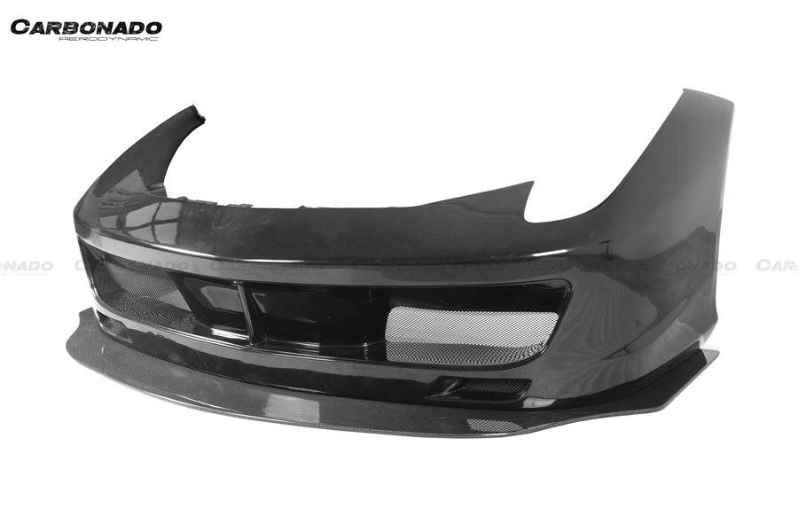 Carbonado 2010-2015 Ferrari 458 Coupe Spider DE Style Front Bumper with Lip