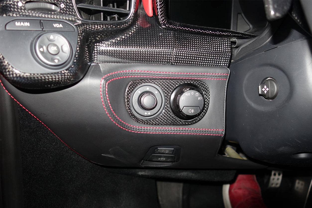 Carbonado 2010-2015 Ferrari 458 Coupe Spider OE Style DRY Carbon Fiber Light Switch Patch