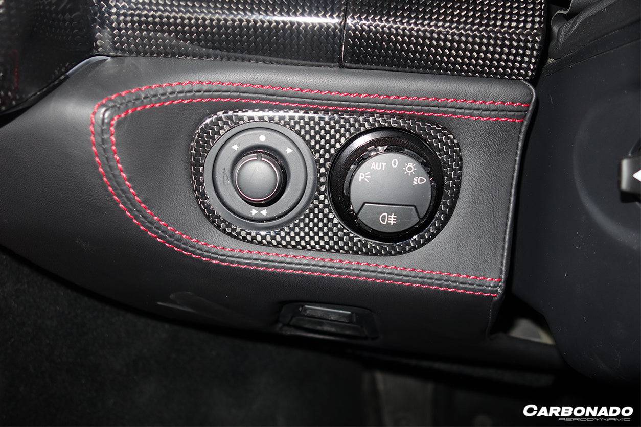 Carbonado 2010-2015 Ferrari 458 Coupe Spider OE Style DRY Carbon Fiber Light Switch Patch