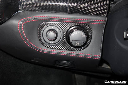 Carbonado 2010-2015 Ferrari 458 Coupe Spider OE Style DRY Carbon Fiber Light Switch Patch