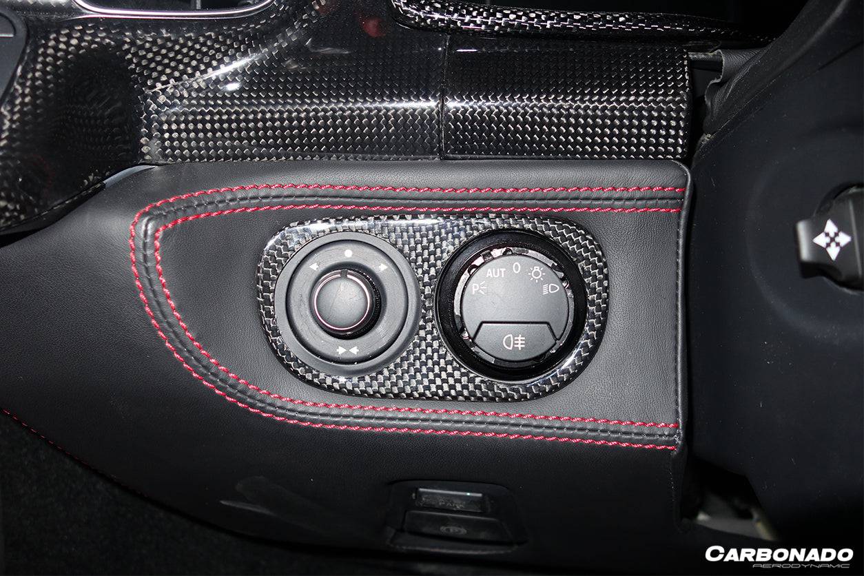 Carbonado 2010-2015 Ferrari 458 Coupe Spider OE Style DRY Carbon Fiber Light Switch Patch