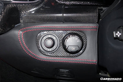 Carbonado 2010-2015 Ferrari 458 Coupe Spider OE Style DRY Carbon Fiber Light Switch Patch