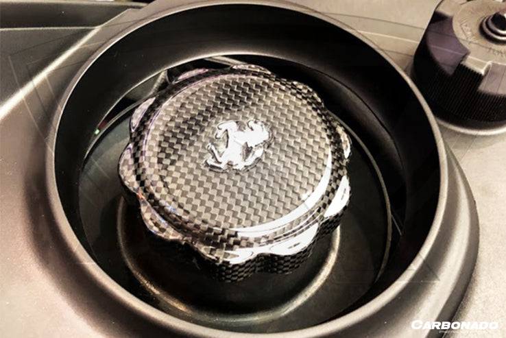 Tapa de aceite de fibra de carbono seca para Ferrari Carbonado 2010-2023 (TODOS LOS MODELOS)