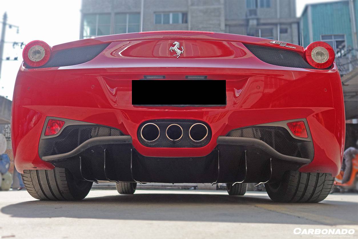 Carbonado 2010-2015 Ferrari 458 Coupe Spider OE Style Carbon Fiber Rear Diffuser
