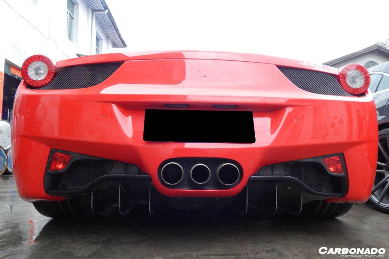 Carbonado 2010-2015 Ferrari 458 Coupe Spider OE Style Carbon Fiber Rear Diffuser