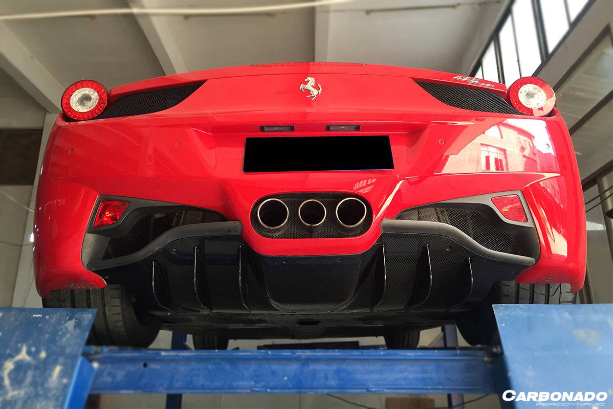 Carbonado 2010-2015 Ferrari 458 Coupe Spider OE Style Carbon Fiber Rear Diffuser