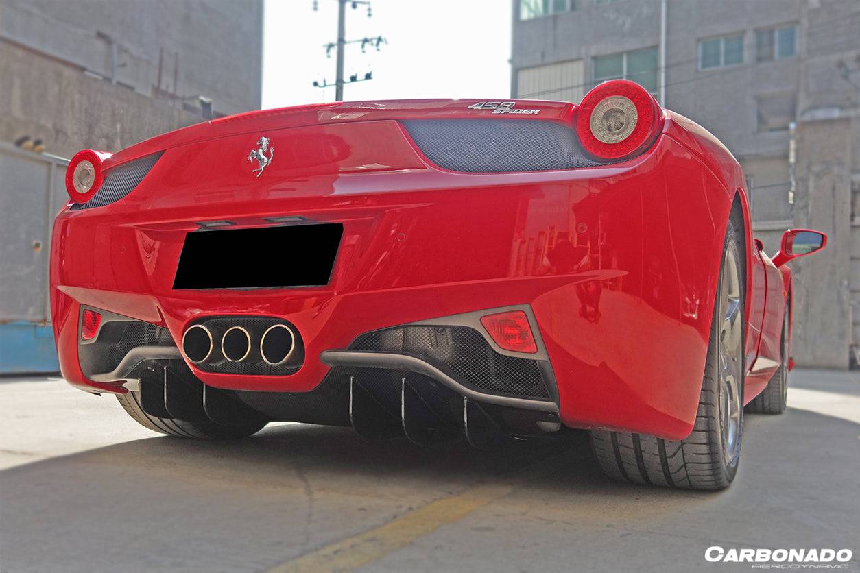 Carbonado 2010-2015 Ferrari 458 Coupe Spider OE Style Carbon Fiber Rear Diffuser