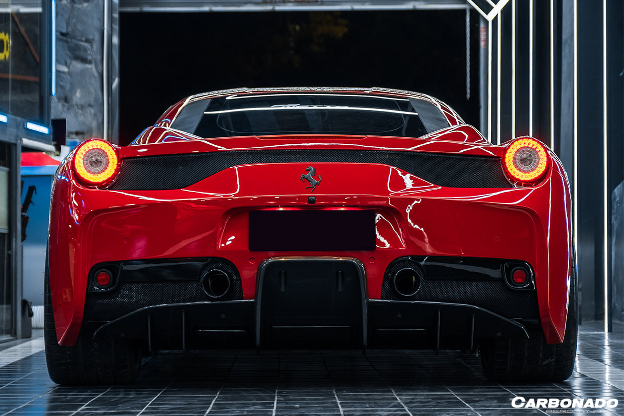 Carbonado 2010-2015 Ferrari 458 speciale Style Carbon Fiber Rear Lip Diffuser