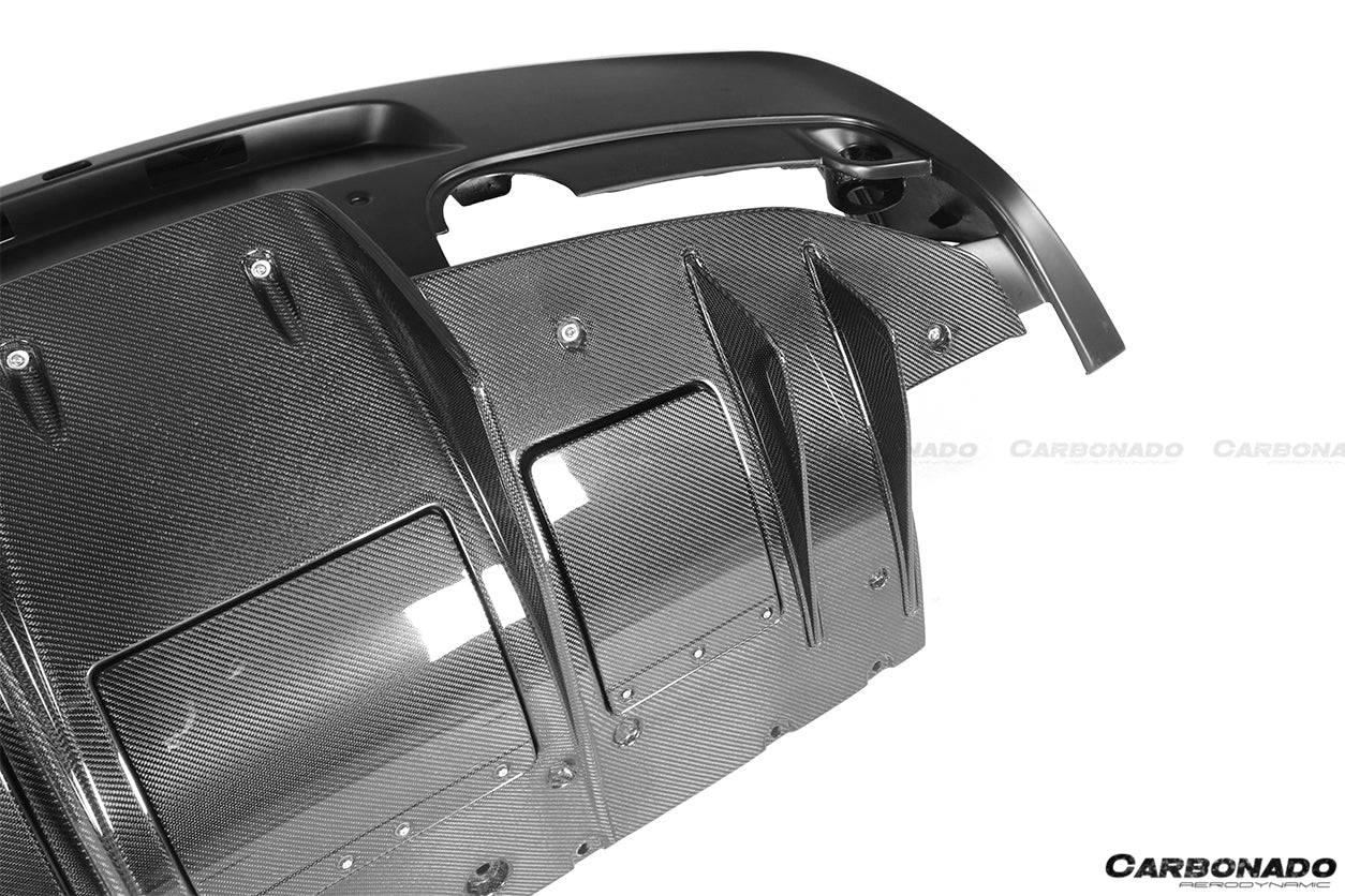 Carbonado 2010-2015 Ferrari 458 Coupe Spider Speciale Style Carbon Fiber Rear Bumper With Diffuser