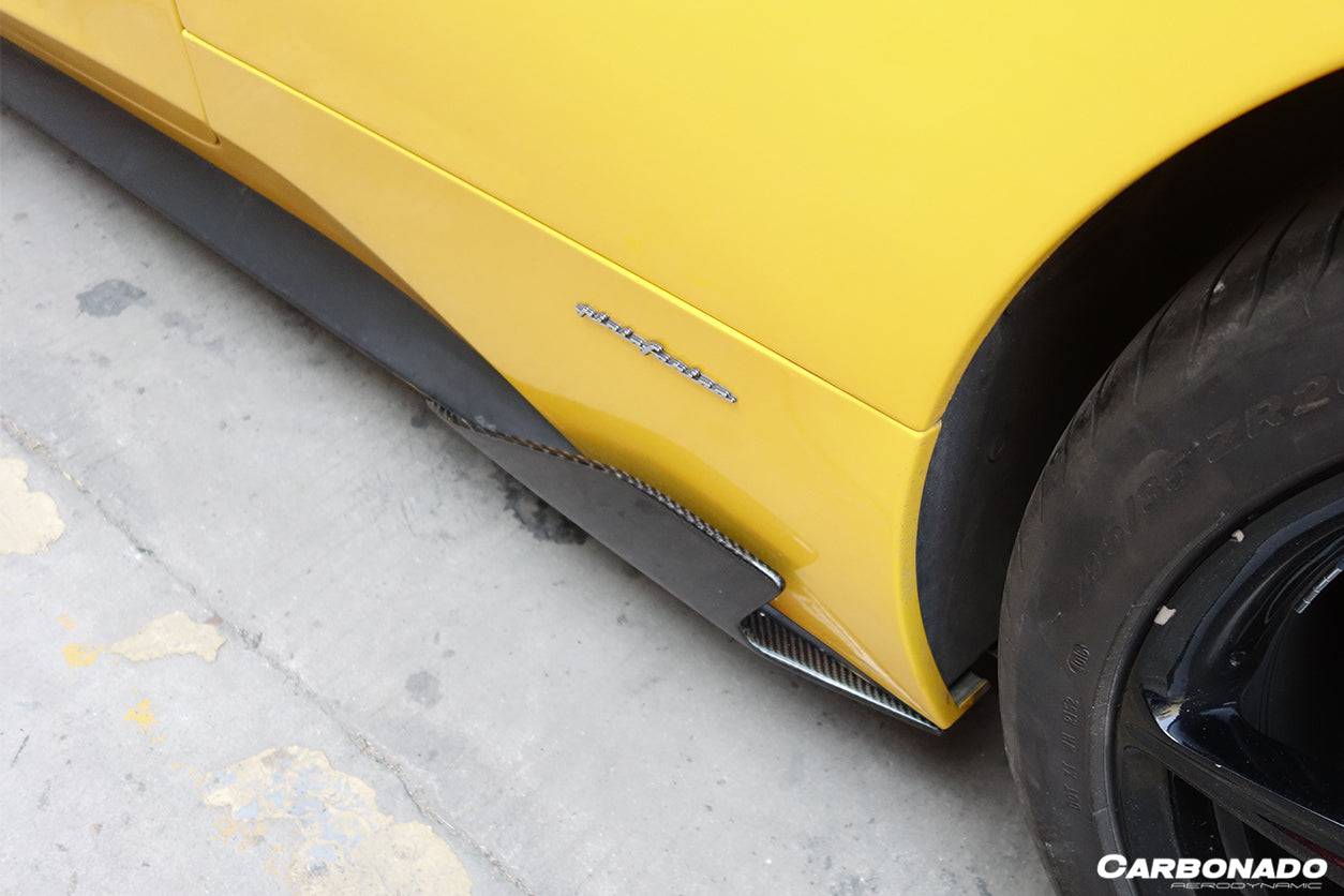 Faldones laterales de fibra de carbono estilo Ferrari 458 Coupé Spider Speciale Carbonado 2010-2015