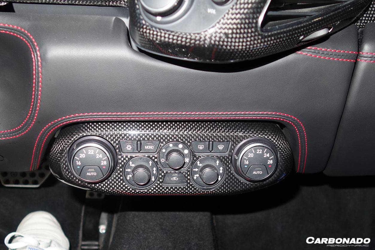 Carbonado 2010-2015 Ferrari 458 Coupe Spider OE Style DRY Carbon Fiber Control Panel Cover