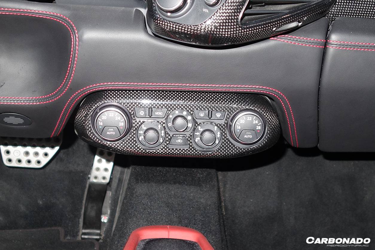 Carbonado 2010-2015 Ferrari 458 Coupe Spider OE Style DRY Carbon Fiber Control Panel Cover