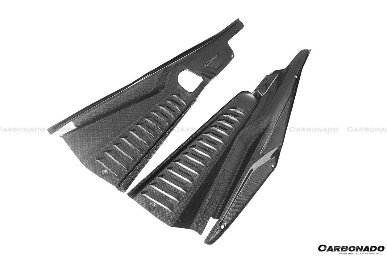 Paneles del compartimento del motor de fibra de carbono seco estilo OE Ferrari 458 Coupe Spider Carbonado 2010-2015